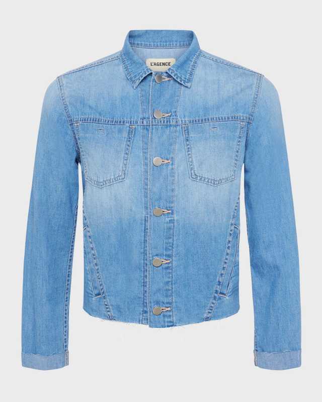 Janelle Slim Raw Denim Jacket